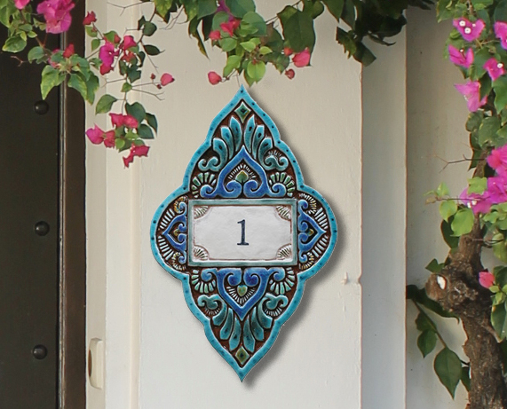 Unique House Numbers For Your Home, Mosaic Tile House Number Plaque